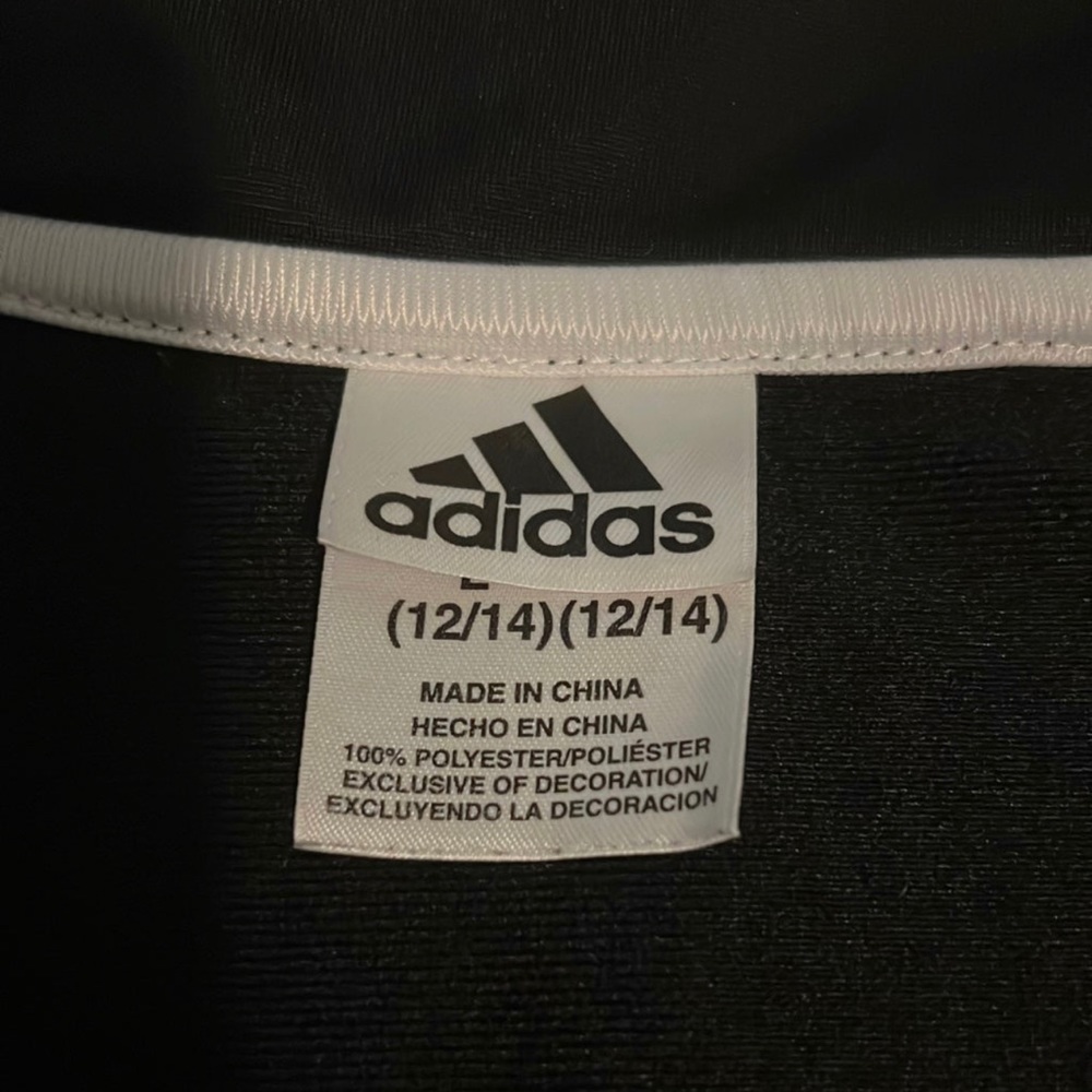 Boys black adidas track jacket, size 12/14 - Picture 3 of 3